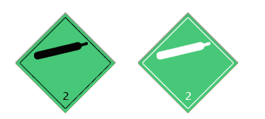 Знак опасности: Газы (сжатые, сжиженные, растворённые)