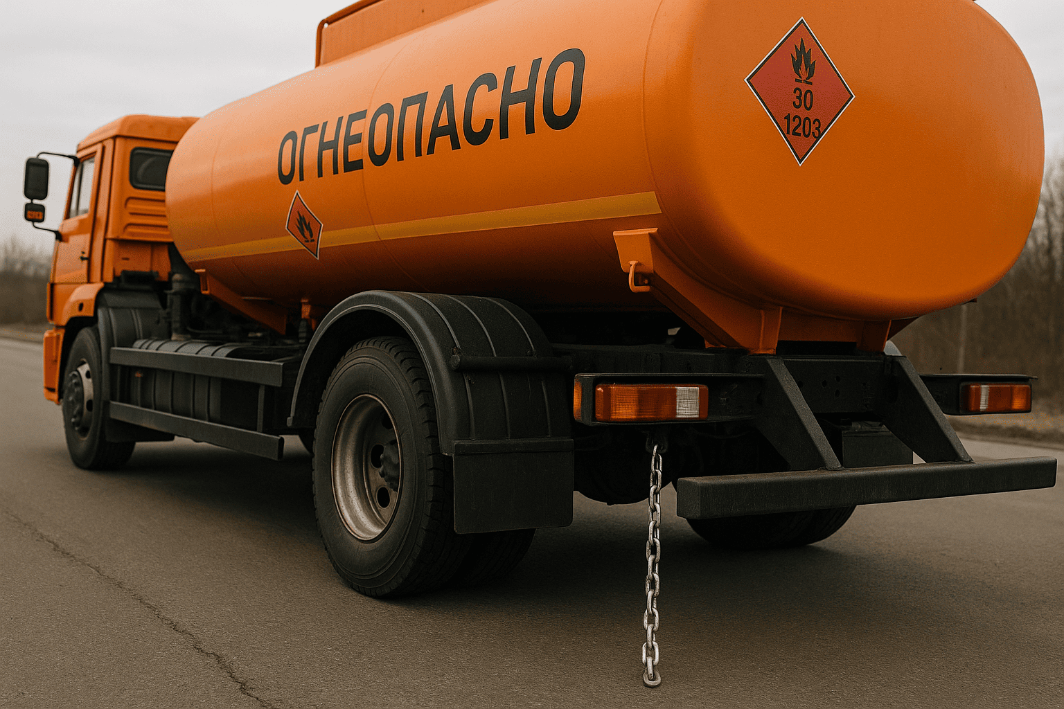 Заземляющая цепь на автоцистернах