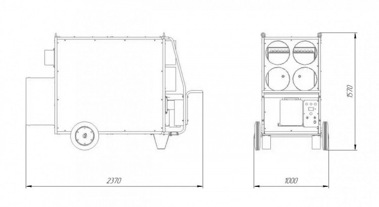 Чертеж: Теплогенератор непрямого нагрева TG-230S (УМП-200)