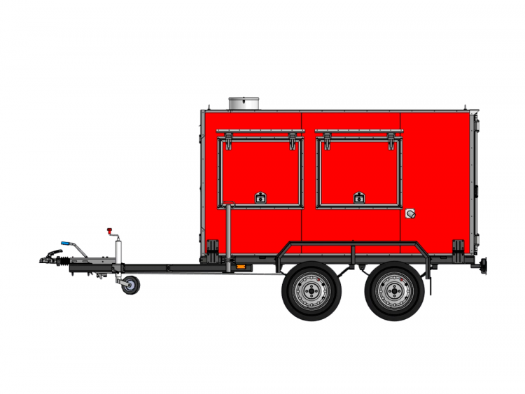 Чертеж: Теплогенератор непрямого нагрева на прицепе TG-230L (УМП-200)