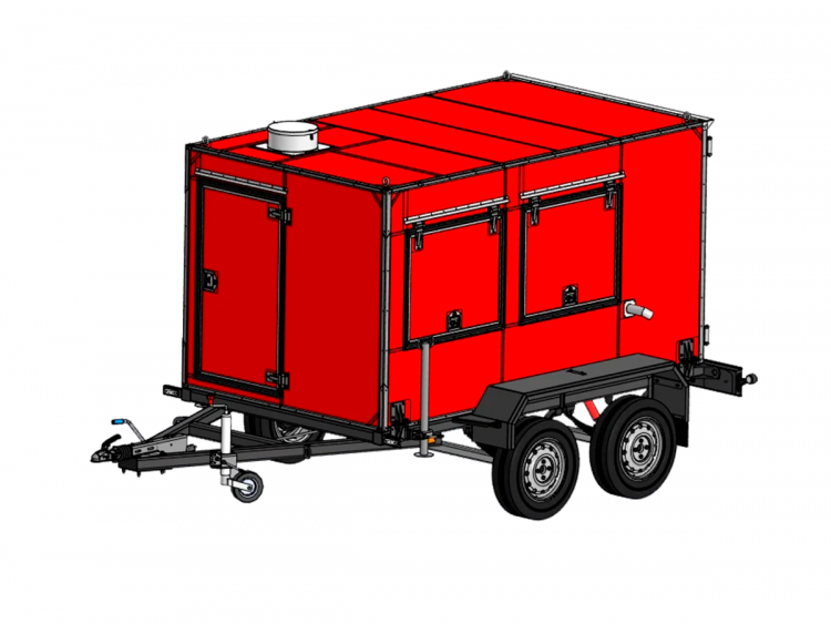 Чертеж: Теплогенератор непрямого нагрева на прицепе TG-230L (УМП-200)