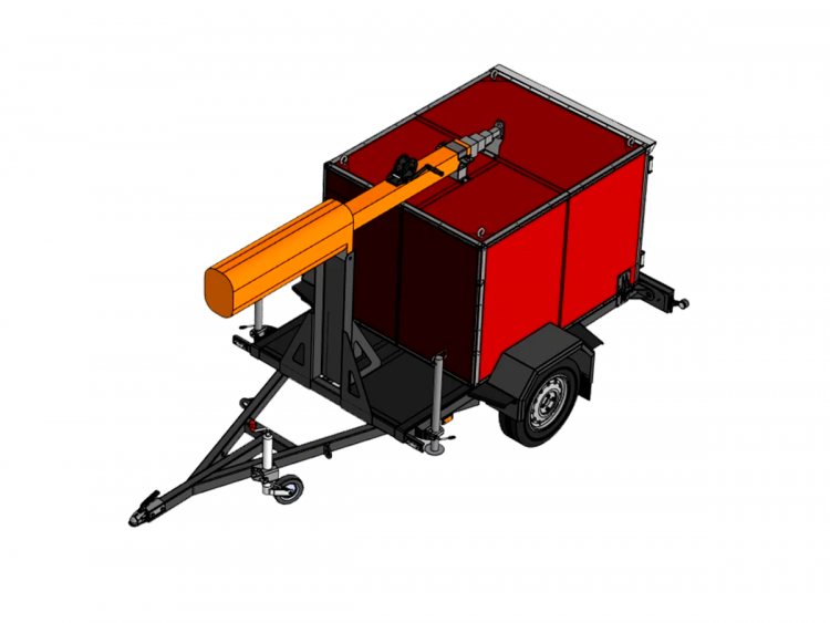 Чертеж: Мачта освещения на автомобильном прицепе