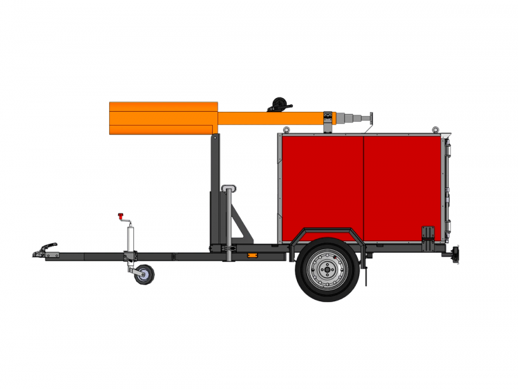 Чертеж: Мачта освещения на автомобильном прицепе