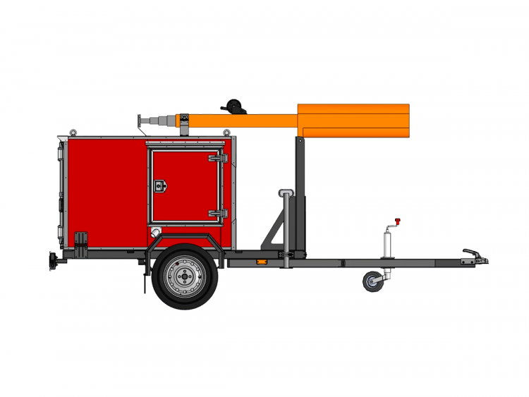 Чертеж: Мачта освещения на автомобильном прицепе