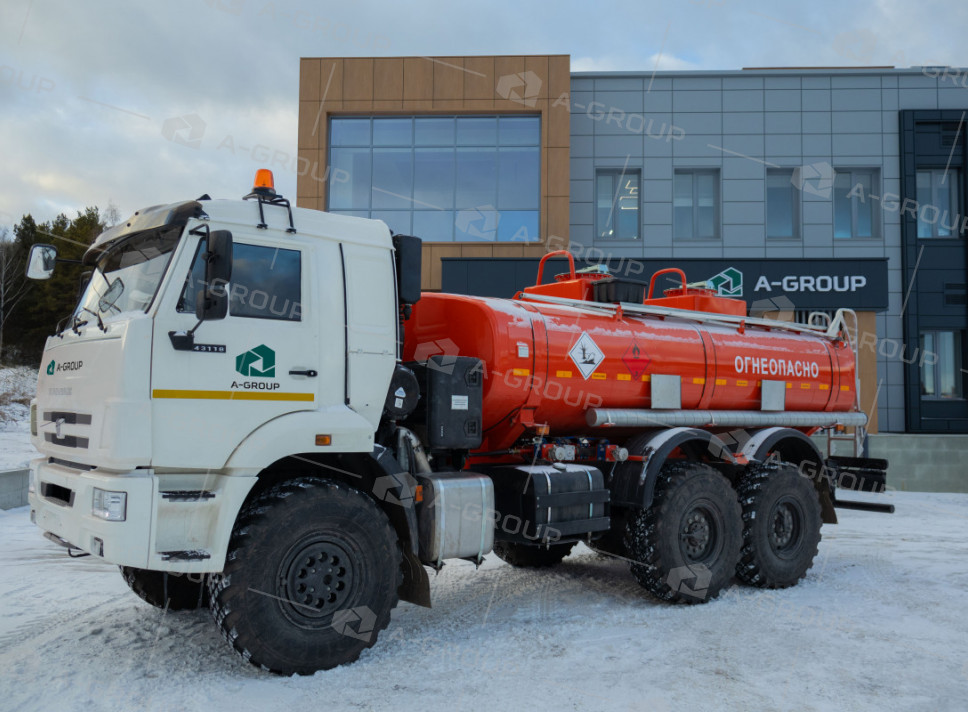 Автотопливозаправщик АТЗ-12/2 (2 секции) на шасси Камаз 43118-48