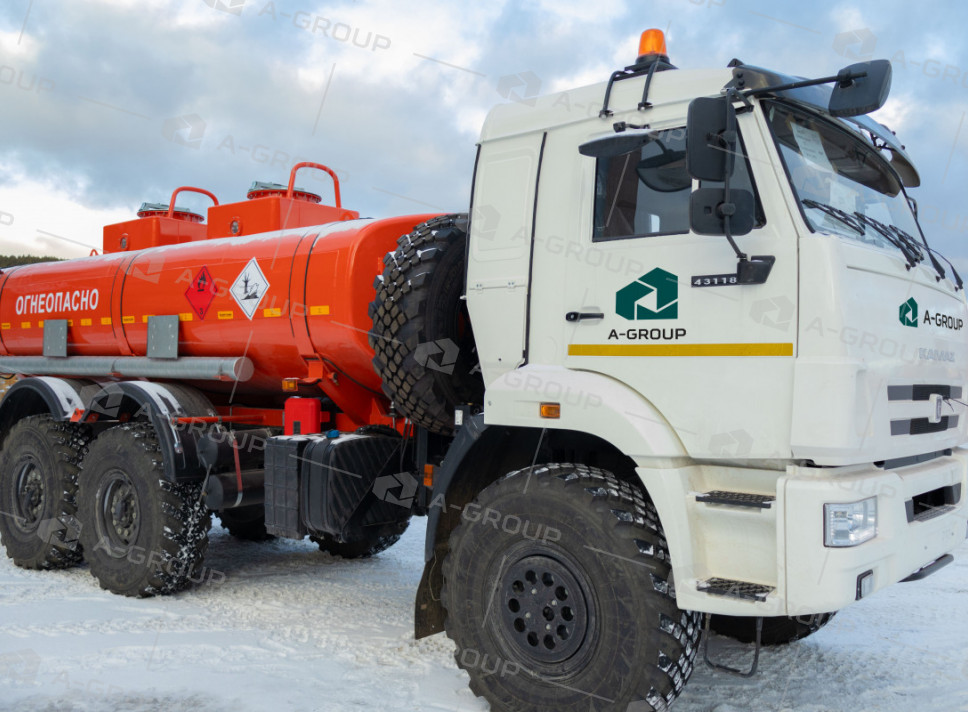 Автотопливозаправщик АТЗ-12/2 (2 секции) на шасси Камаз 43118-48