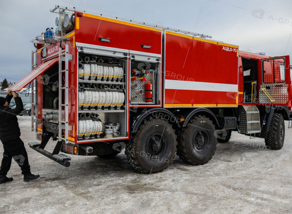 Автоцистерна пожарная АЦ 8,0-70 на шасси Урал С35510 (6х4)