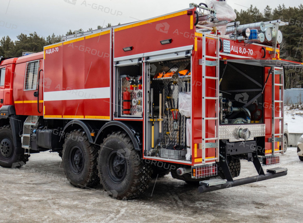 Автоцистерна пожарная АЦ 8,0-70 на шасси Урал С35510 (6х4)