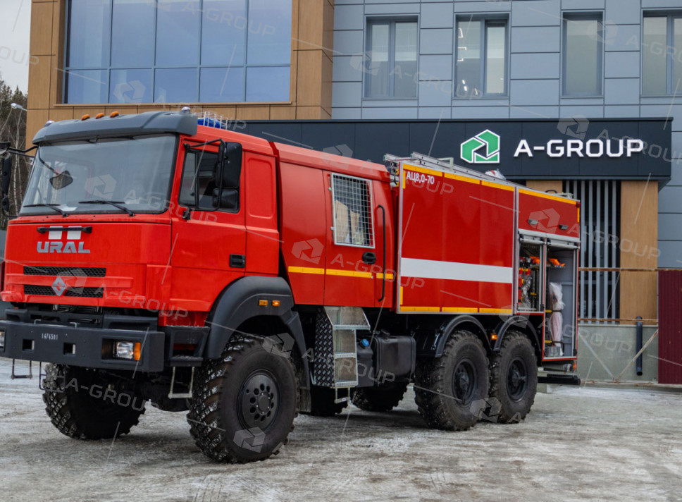 Автоцистерна пожарная АЦ 8,0-70 на шасси Урал С35510 (6х4)