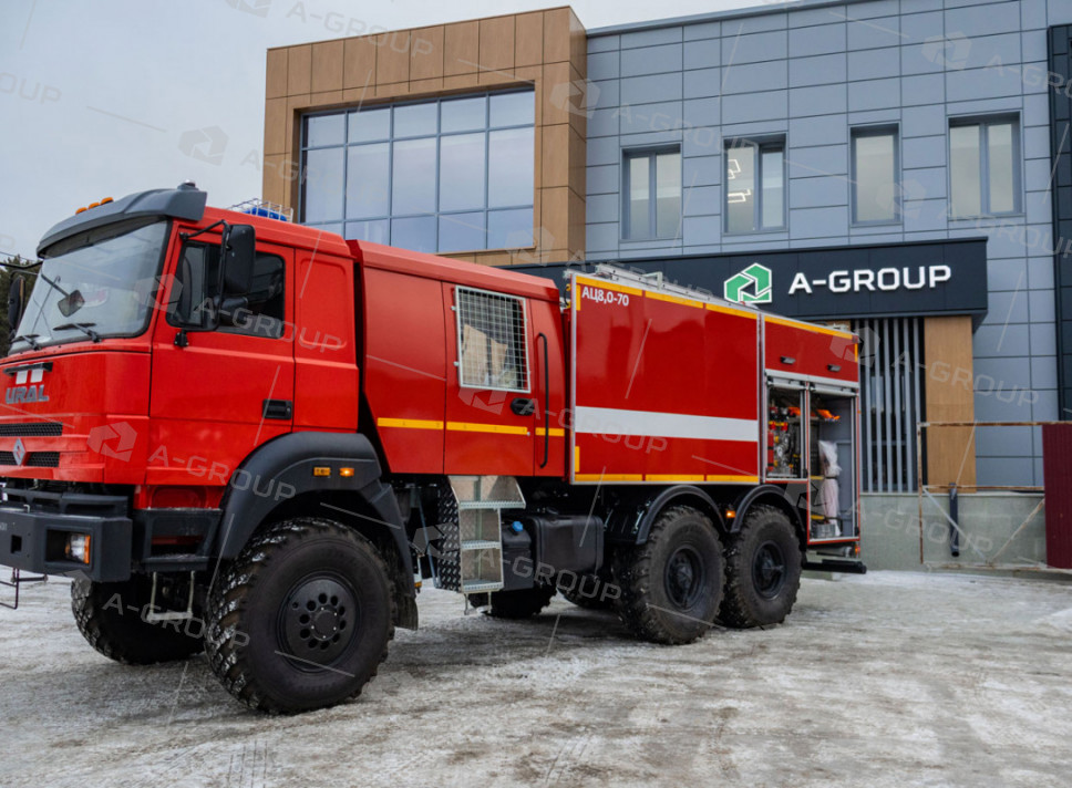 Автоцистерна пожарная АЦ 8,0-70 на шасси Урал С35510 (6х4)