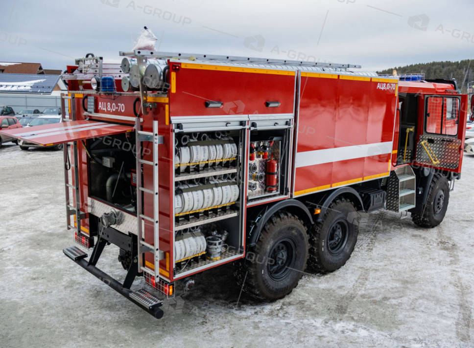 Автоцистерна пожарная АЦ 8,0-70 на шасси Урал С35510 (6х4)