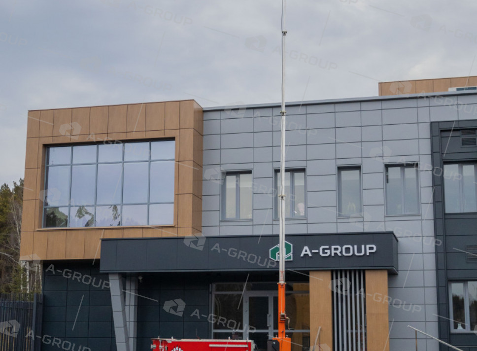 Мачта освещения на автомобильном прицепе