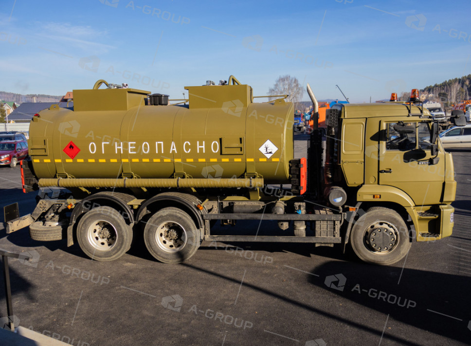 Автоцистерна нефтепромысловая АЦН-15 на шасси Камаз 65115 (2 секции)