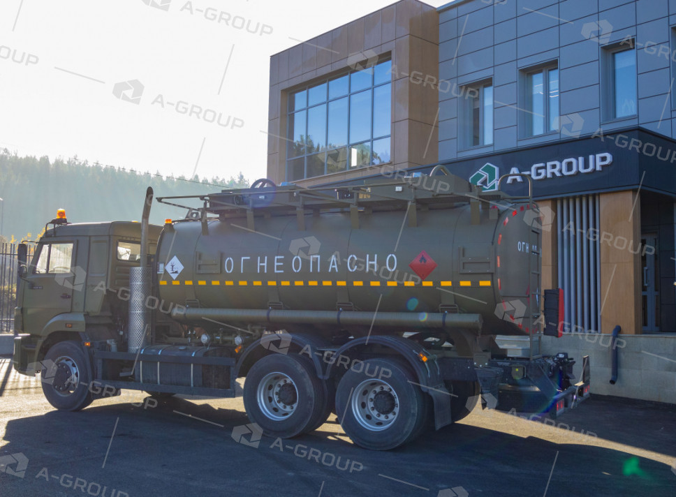 Автоцистерна нефтепромысловая АЦН-15 на шасси Камаз 65115 (2 секции)