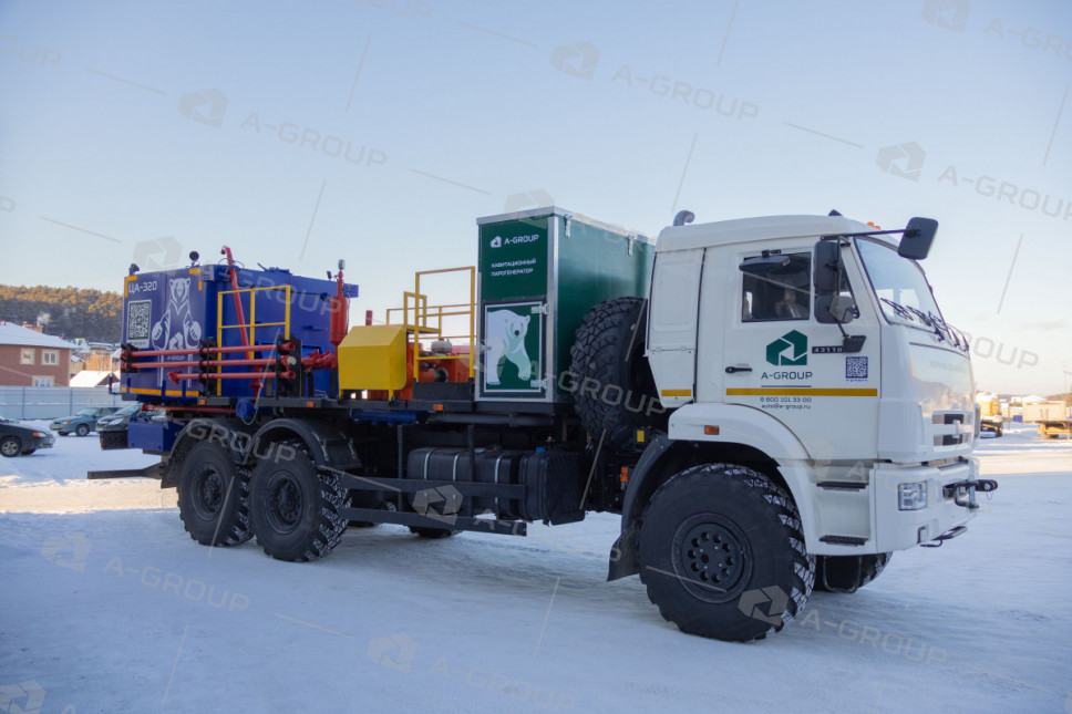 Цементировочный агрегат СИН-35 с парогенераторной установкой на шасси Камаз 43118-48