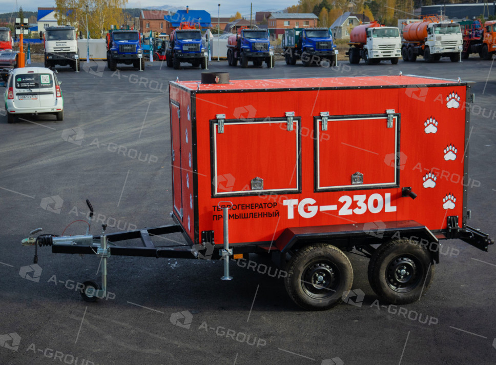 Теплогенератор непрямого нагрева на прицепе TG-230L