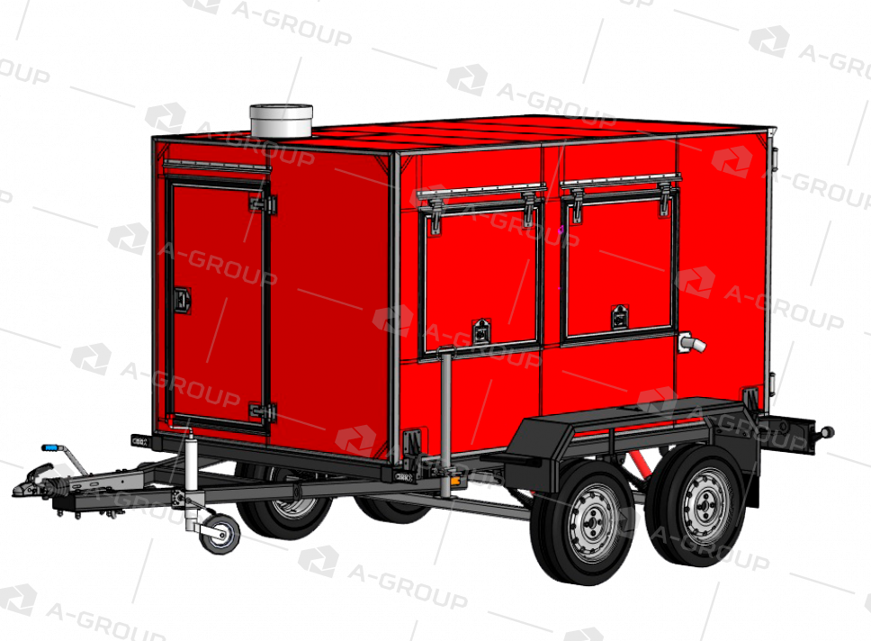 Теплогенератор непрямого нагрева на прицепе TG-230L