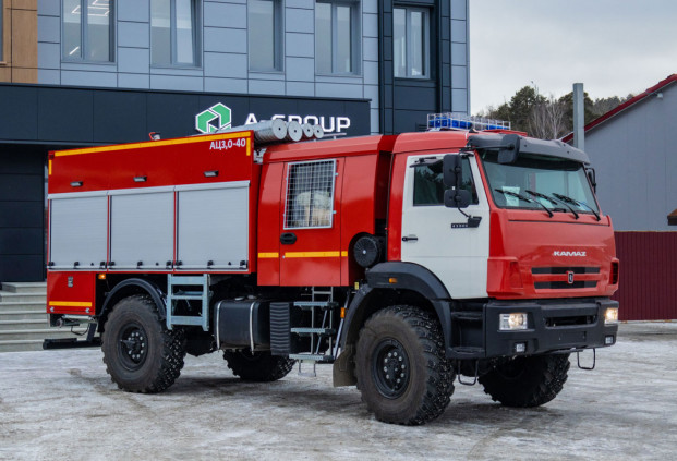 Автоцистерна пожарная АЦ 3,0-40 на шасси Камаз 43502 (4х4)