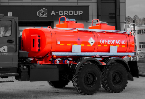 Навесное оборудование автотопливозаправщик АТЗ-10 (1 или 2 секции, заднее расположение УВТ) для шасси УРАЛ/КАМАЗ