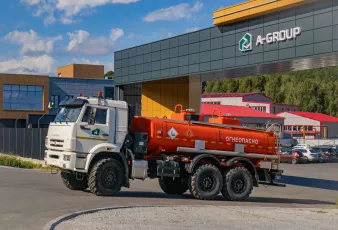 Автотопливозаправщик АТЗ-11/2 (2 секции) на шасси Камаз 43118-50